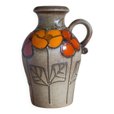 Vase céramique scheurich Keramik West Germany , vase décoratif, pot à fleurs, vase à anse, collectio
