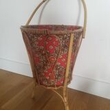 Panier couture en rotin