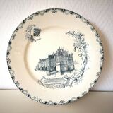 compotier, terre de fer, Clairefontaine, blanc et vert collection château
