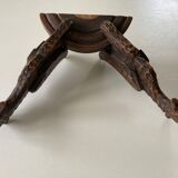 Pair of winged dragon sconces in carved wood