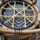 Set of 4 rattan armchairs