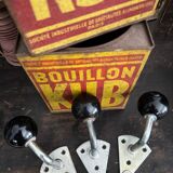 Old vintage black Bakelite ball hooks