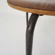 Teak and metal tripod stool, Denmark 1960's