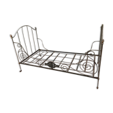 Folding bed in wrought iron 19th century