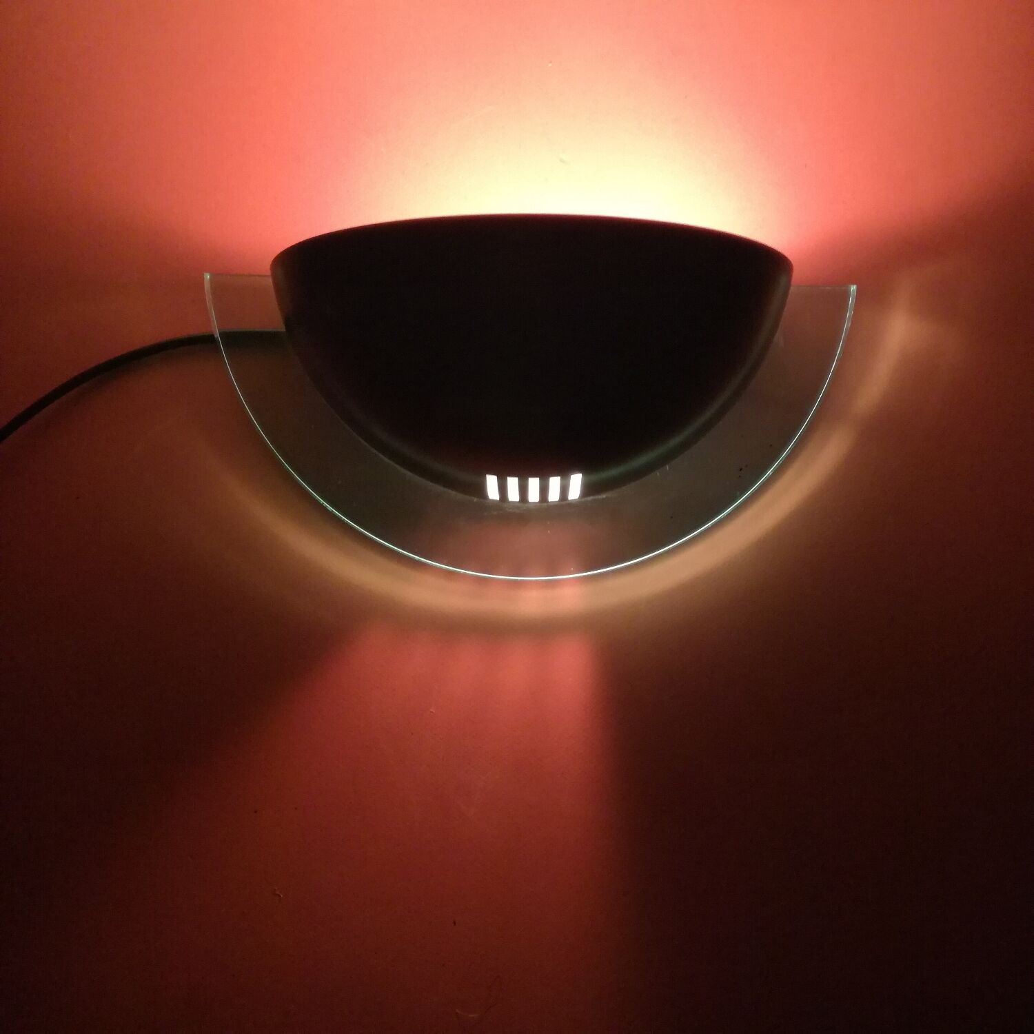 Post modern half moon wall light, 1990