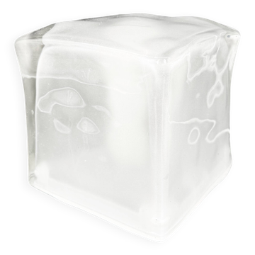 Lampe glaçon cube en verre massif — IKEA Iviken — design 90s