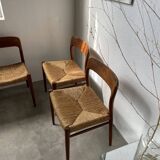 Model 75 straw chairs Niels O. Moller 1950