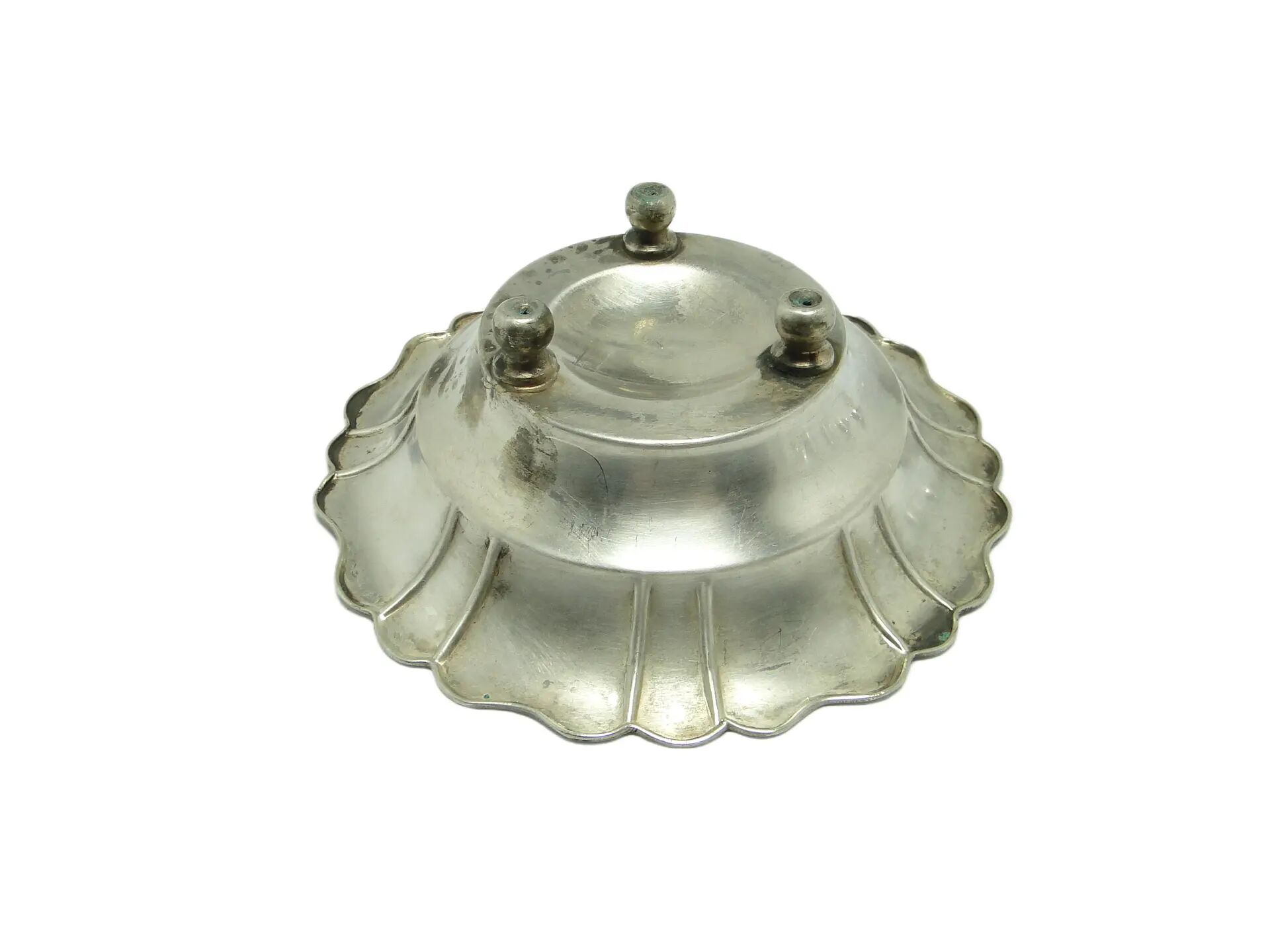 Art Deco platter, silver, Poland, 1950s.