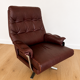 Vintage Swedish Arne Norell lounge chairs and matching stools 1970s