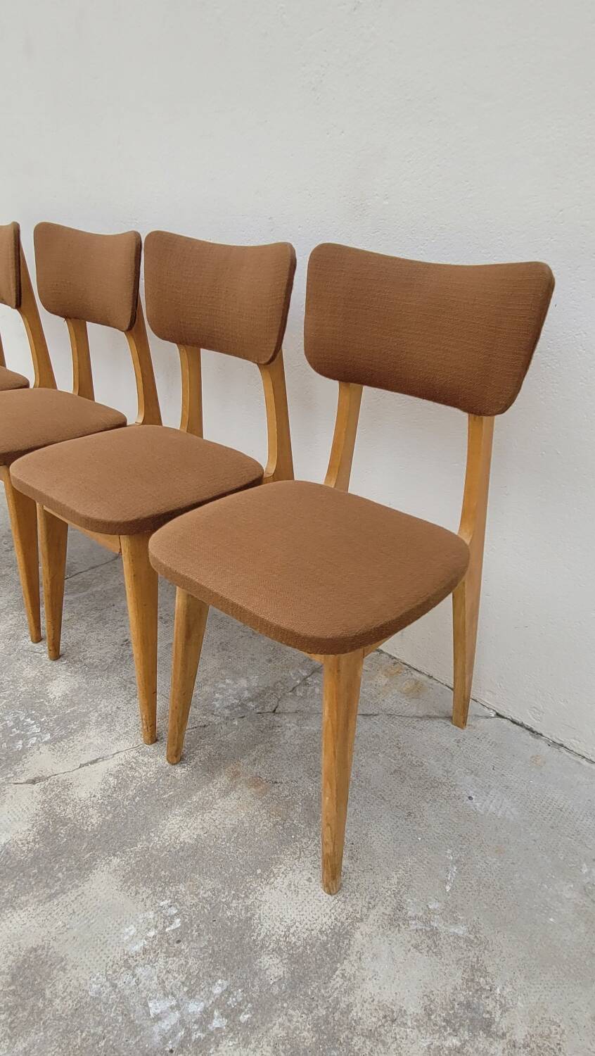 Series of 4 vintage chairs - 1950s