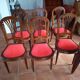 Vends 6chaises faisant partie d'une salle à manger complète en loupe d'orme