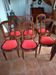 Selling 6 chairs that are part of a complete dining room set in elm burl.