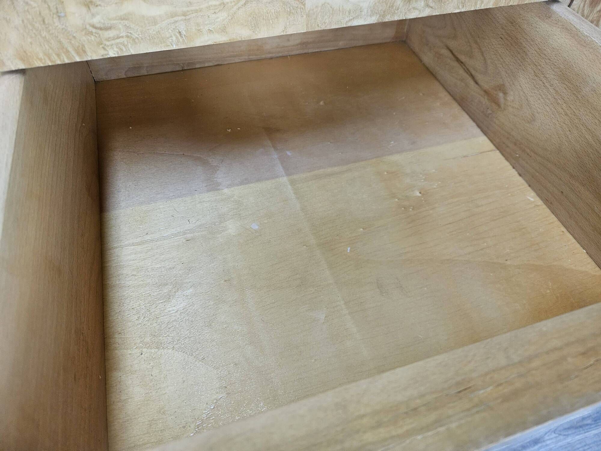 1950s maple chest of drawers with a marble top
