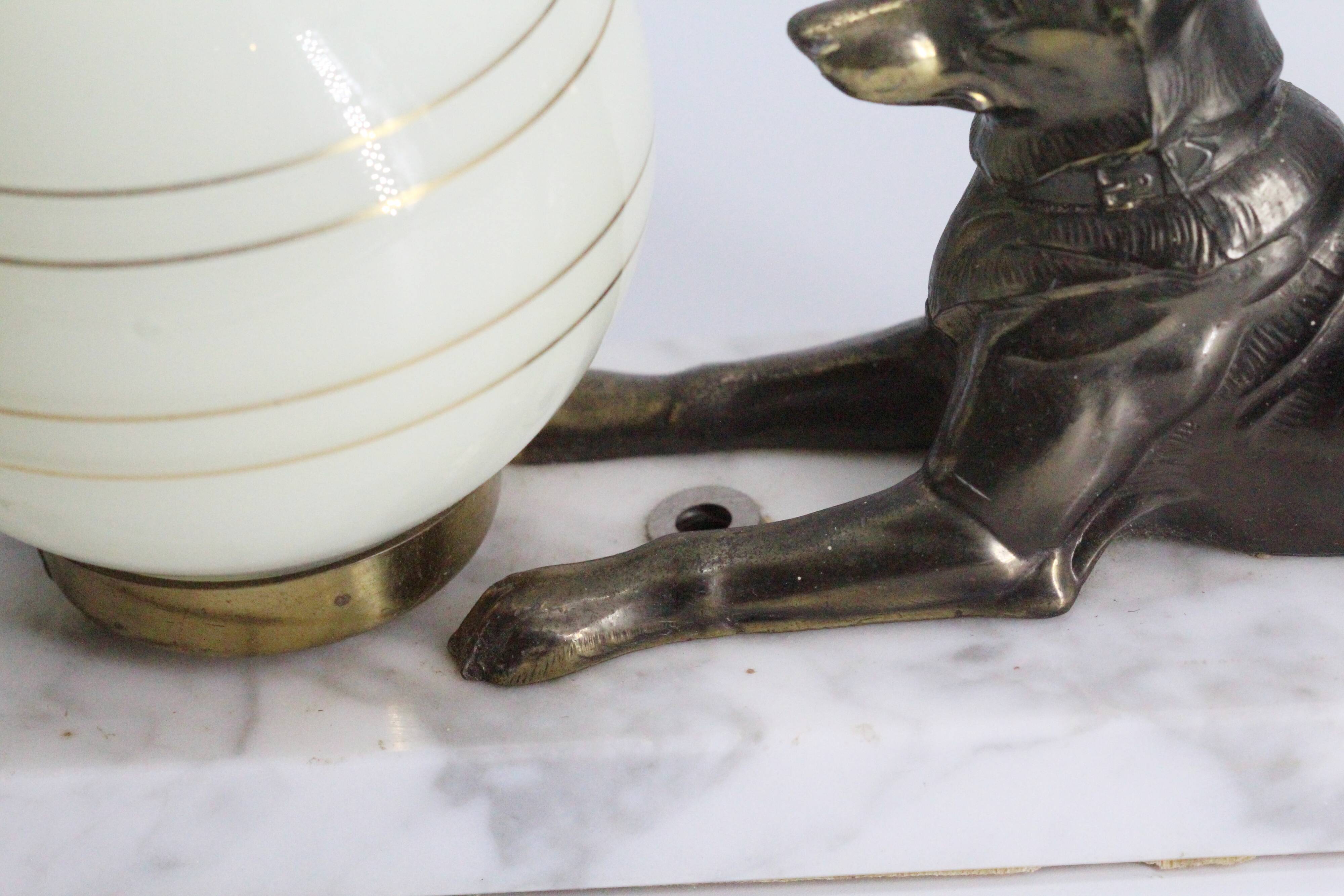 Lamp dog art deco