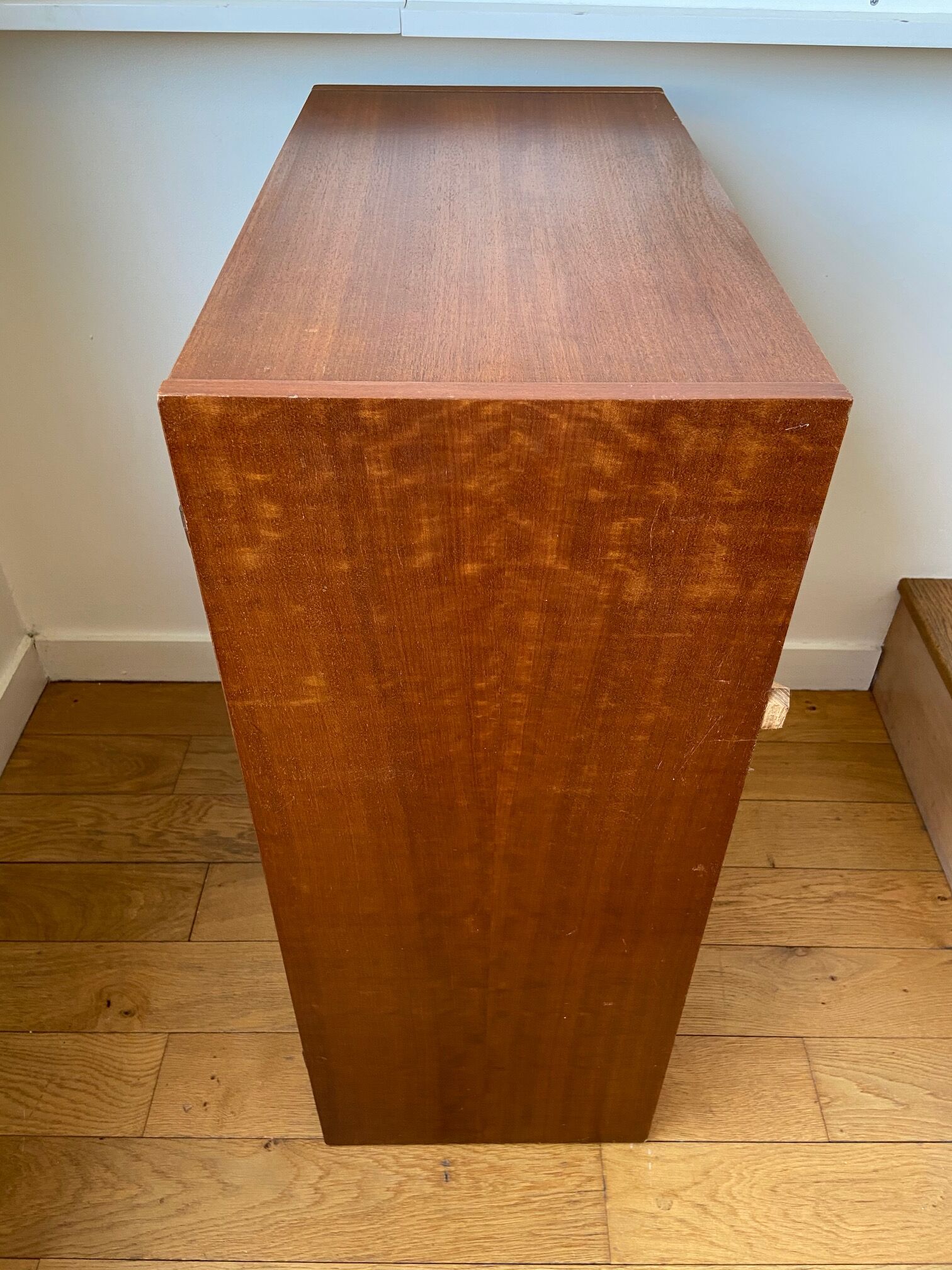 60's wooden shoe cabinet