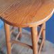 High bar stool in solid wood turned vintage 1970/1980