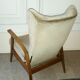 Fauteuil à oreilles wing chair Knoll beige 1965