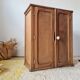 Small Parisian oak wardrobe with its porcelain knob.