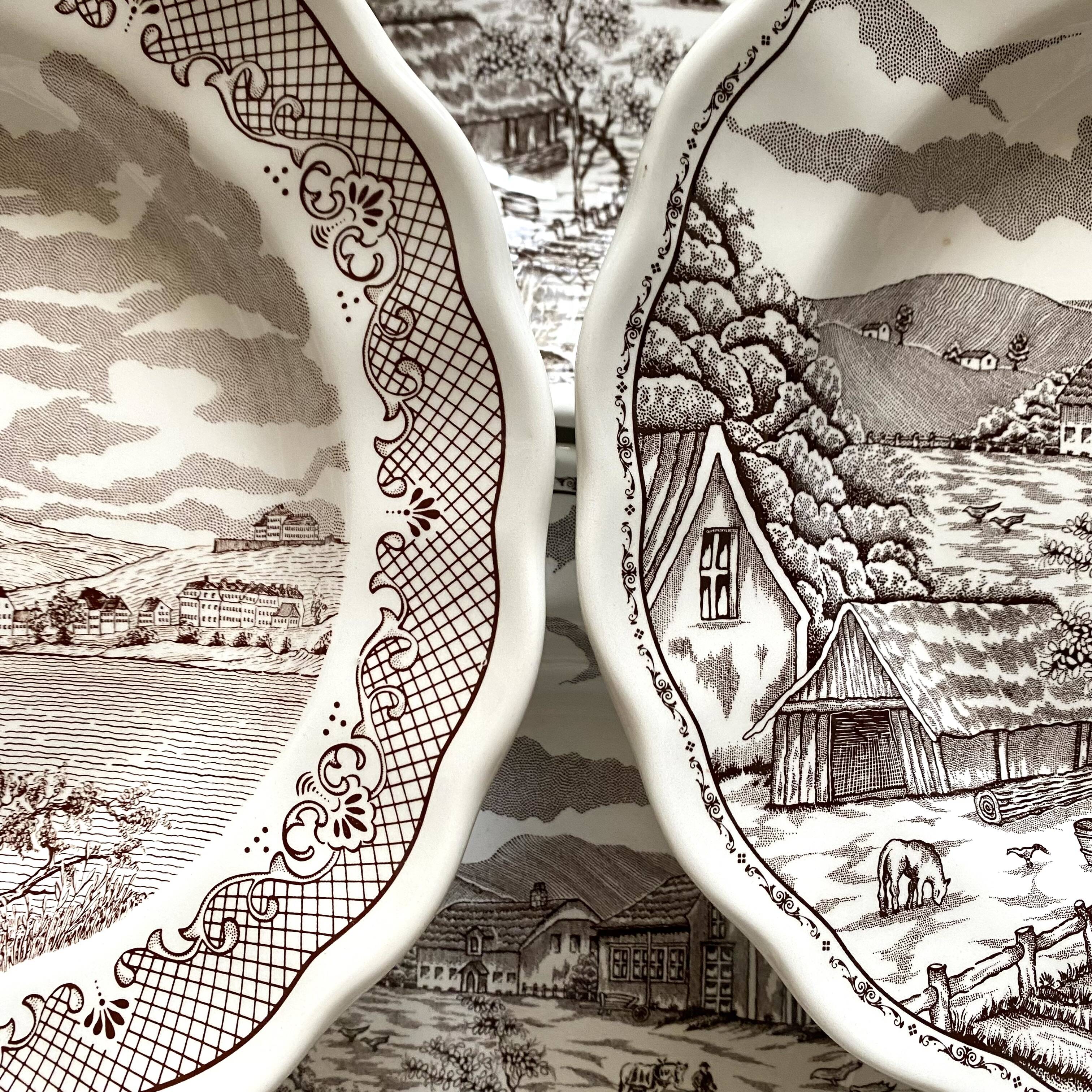 Swiss landscape Italy 25-piece dinner and soup plates