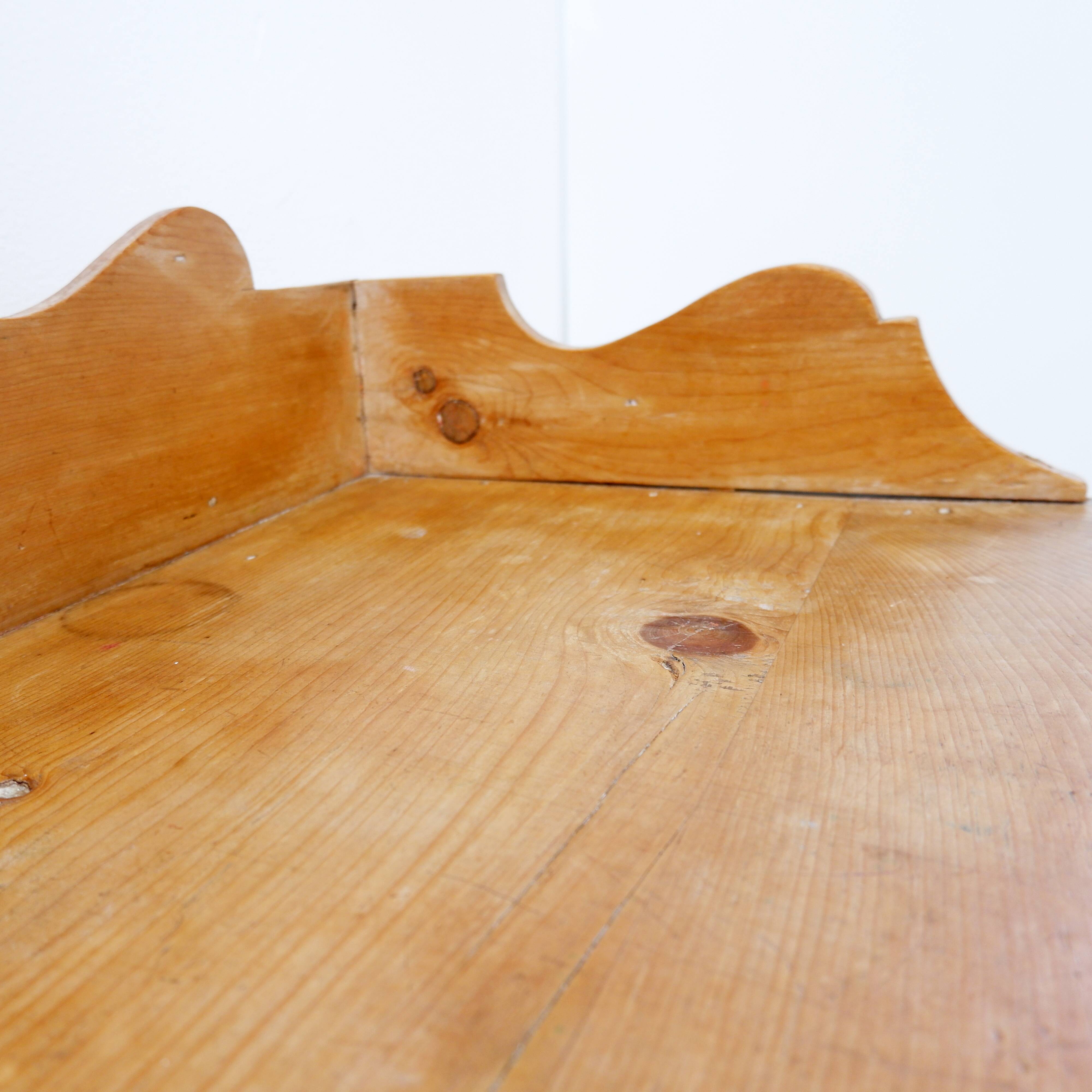 Antique English Pine 2 Drawer Desk - 1950s