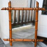 Vintage bamboo mirror