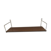 Etagère en métal doré et placage formica années 50 60