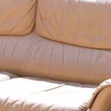 High-end leather sofa, beige De Sede sofa