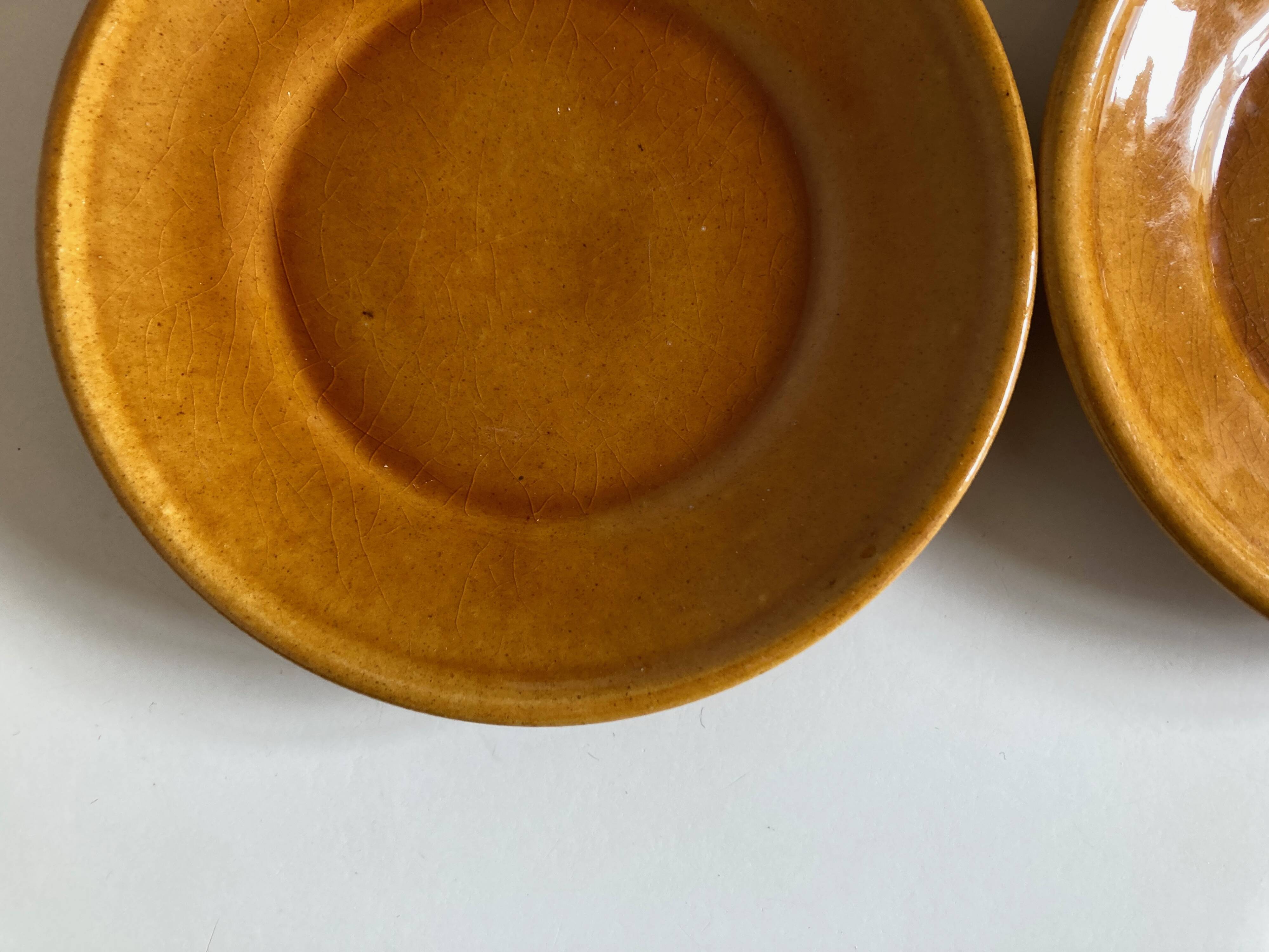 Set de 5 assiettes XS en terre vernissée de Biot 1960