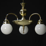 Lustre rondocubistic en laiton