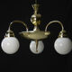 Large Rondocubistic Brass Chandelier