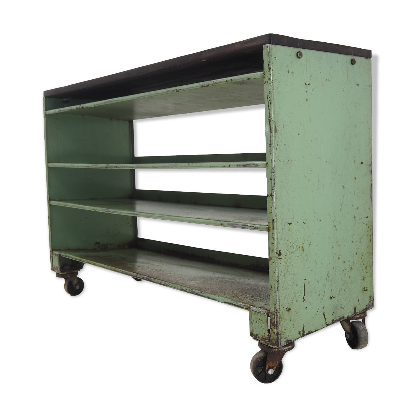 Vintage Industrial Low Shelves, Side Table 1960s