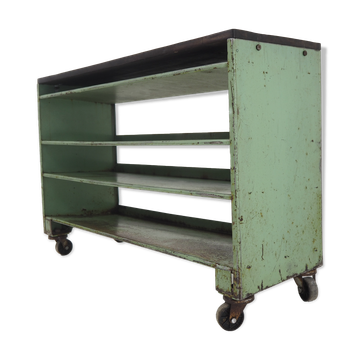 Vintage Industrial Low Shelves, Side Table 1960s