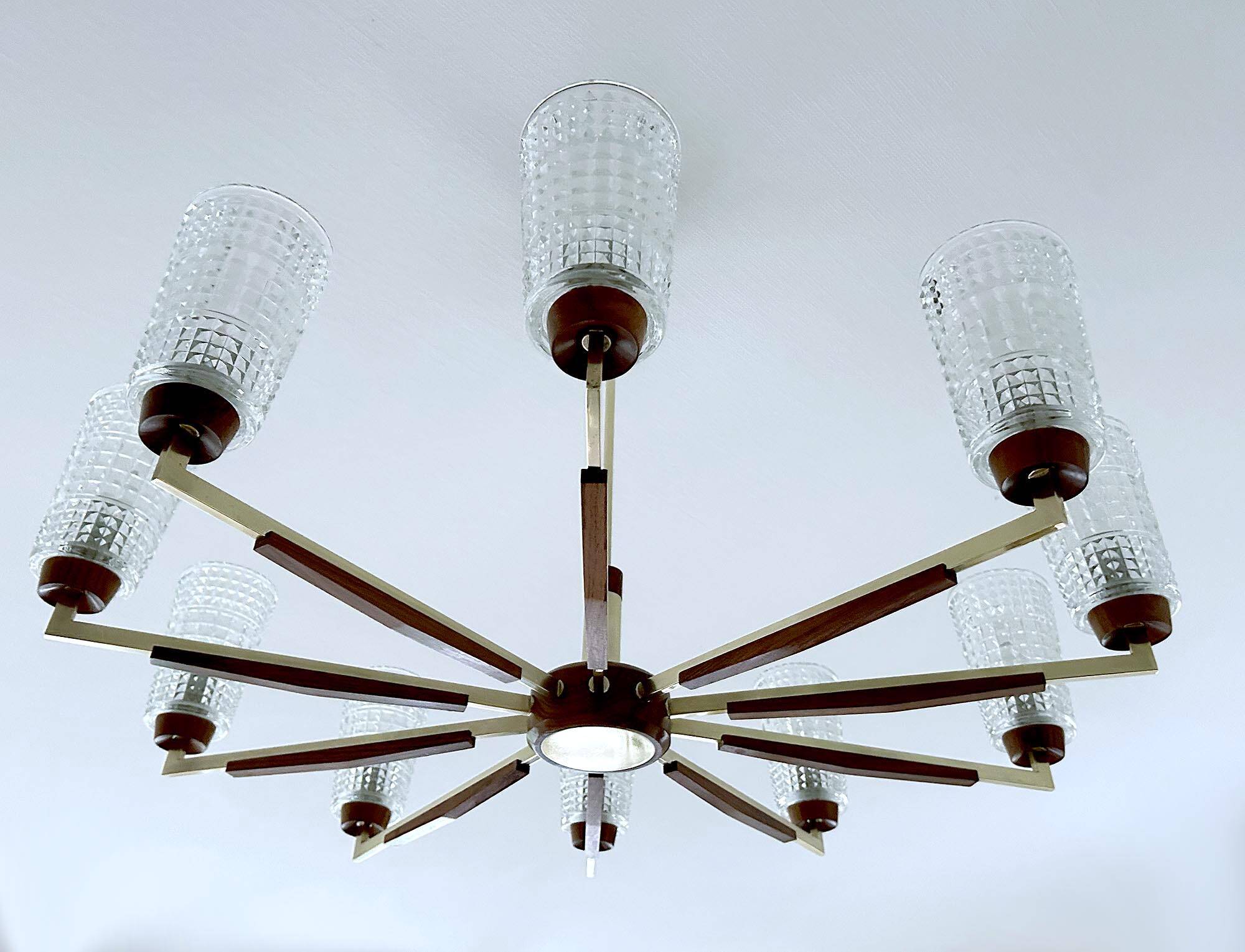 Large Vintage Scandinavian Pendant Light 60s