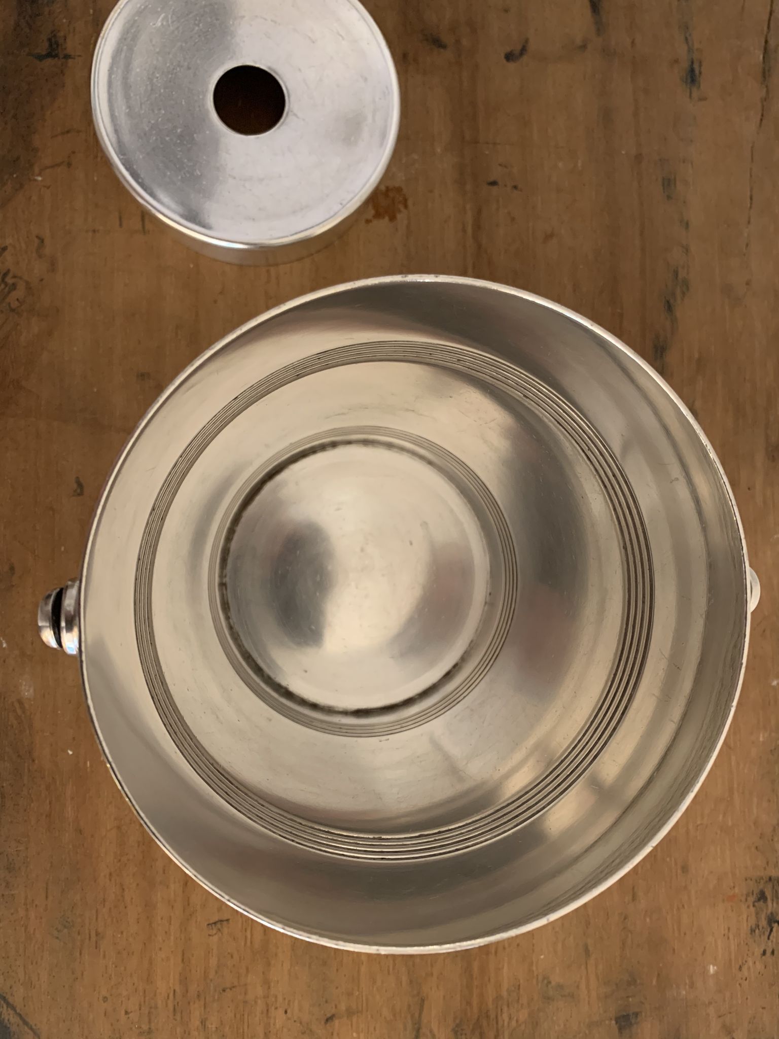 Gallia Christofle 1940 silver metal ice bucket