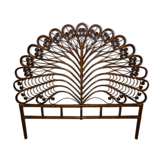Rattan bed head