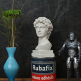 David head in waxed white concrete