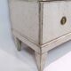 Vitrine d'époque Gustavienne en bois peint en gris, années 1810