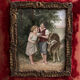 Pastoral scene painting on porcelain, 19th century