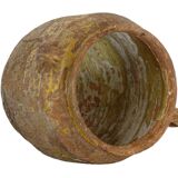 Pot à confit ancien français à glaçure jaune