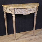 Console en laque italienne de style Louis XVI du 20e siècle
