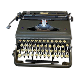 Triumph perfekt typewriter with its transport box.