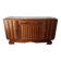 Vintage sideboard in wood and marble – Art Deco style / 1950s