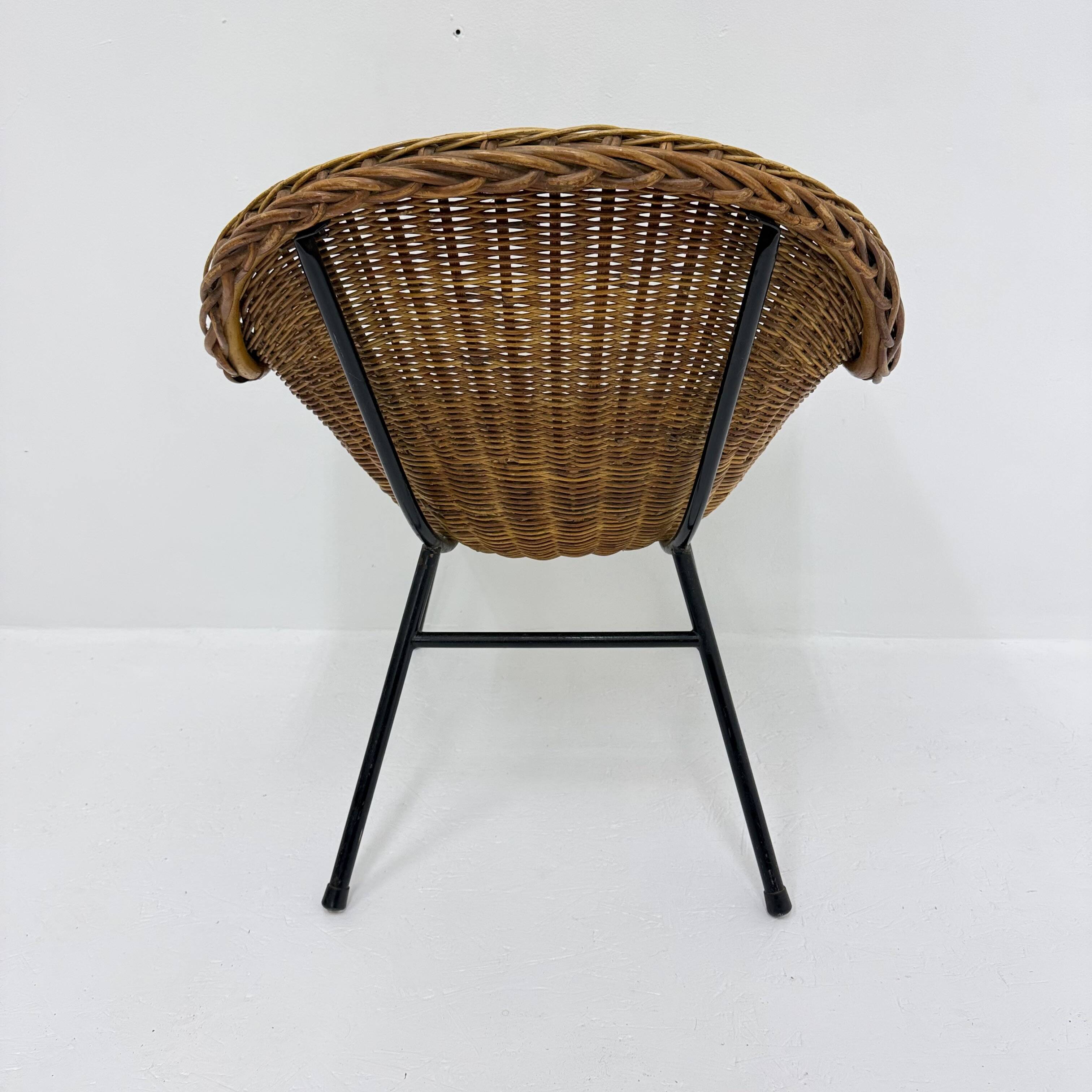Mid-Century design wicker chair , 1950’s