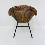 Mid-Century design wicker chair , 1950’s