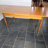 Vintage rectangular table with 2 extensions from the 60s