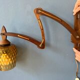 Mid-century teak wall lamp