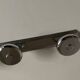 chrome Art Deco bathroom coat hook 57cm