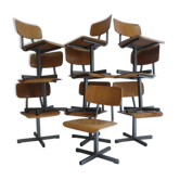 Lot of 10 kindergarten chairs - industrial style