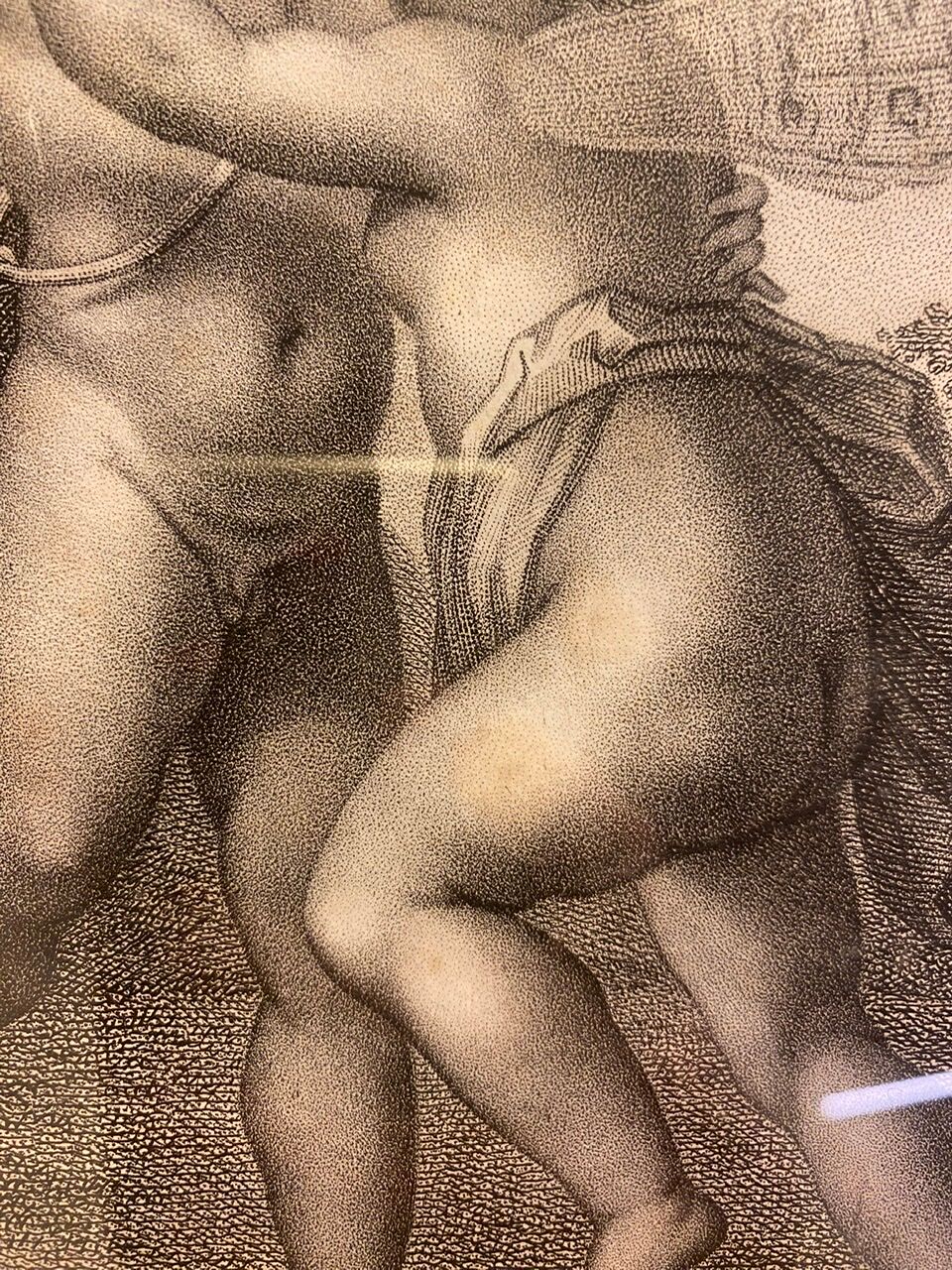 Antique print, Love and Fortune ,early XX century
