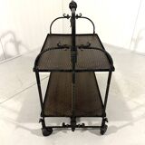 Brutalist wrought iron folding serving trolley 1960’s